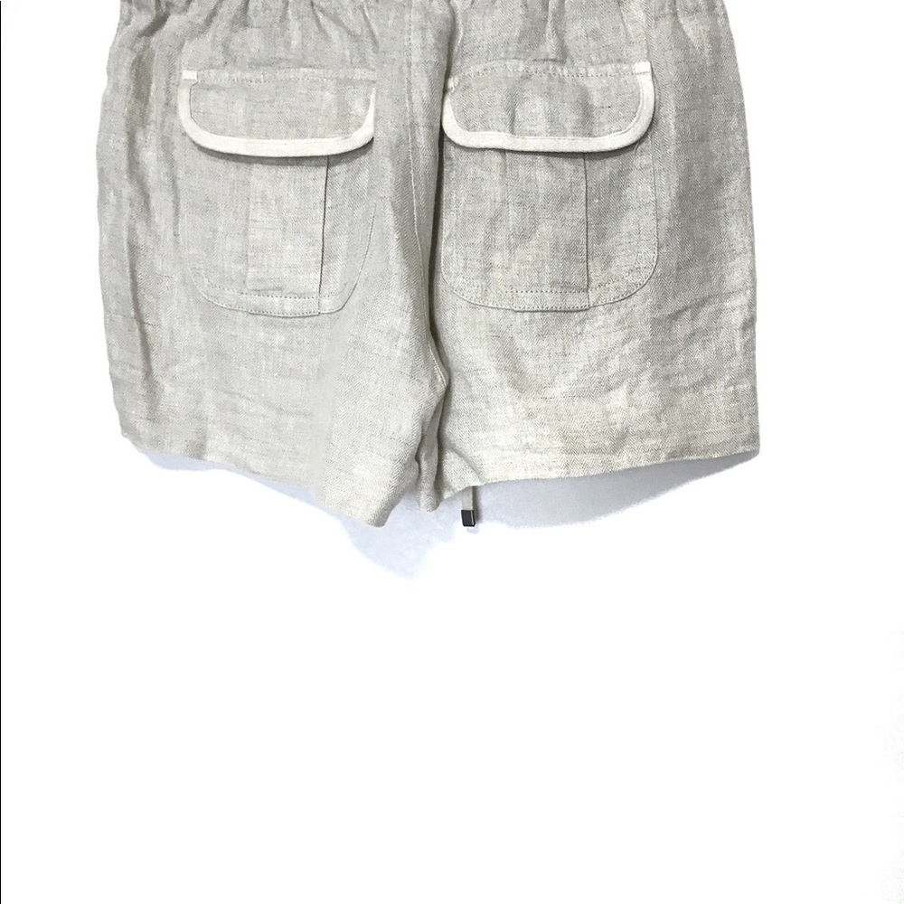 J. Crew Drawstring Linen Tuxedo Shorts Size Xs - image 5
